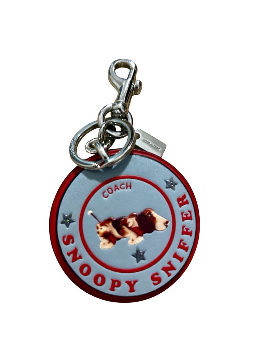 COACH SNOOPY DOG BAG CHARM KEYRING FOB 32657